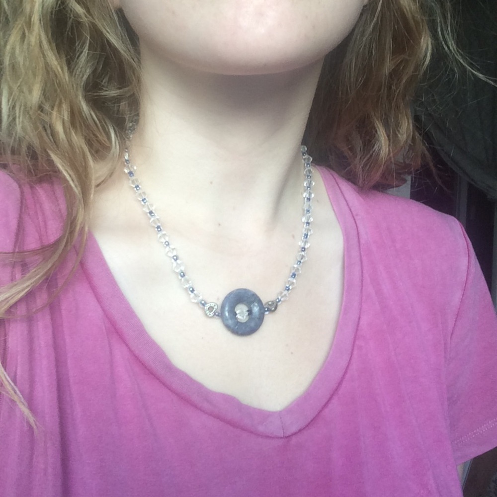 Handmade blue necklace
