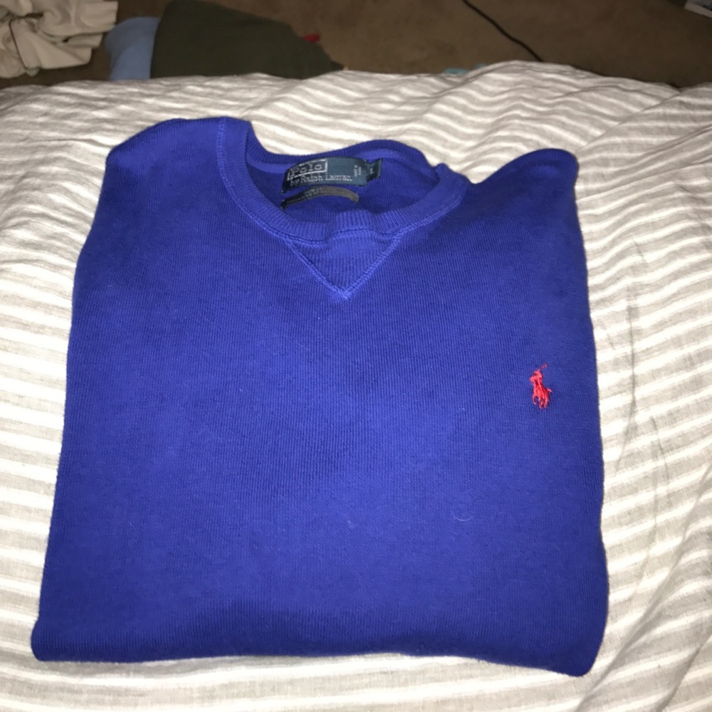 Crew neck polo sweater