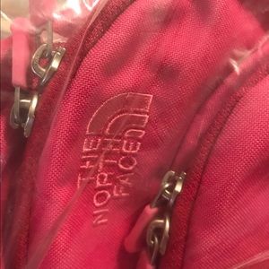 Pink north face sprout backpack