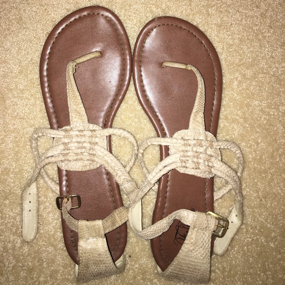 Beige/nude sandals, size 7.5
