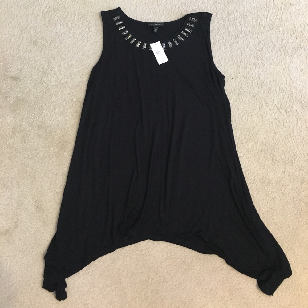 New Lane Bryant Black Tank w/Beading - 14/16