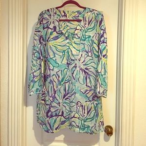 Lilly Pulitzer Oasis Tunic In Pool Blue Stay Cool