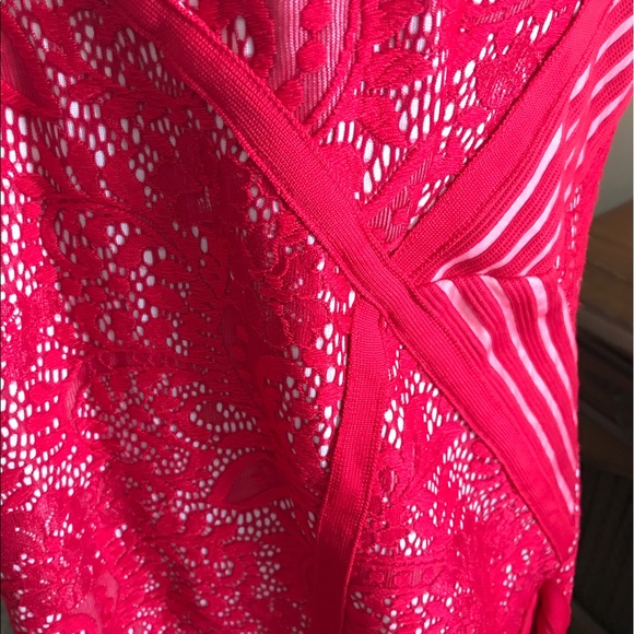 Ashley Stewart red and neutral lace dress - Picture 3 of 3