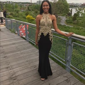 Worn once!! Prom dress with a few loose strings