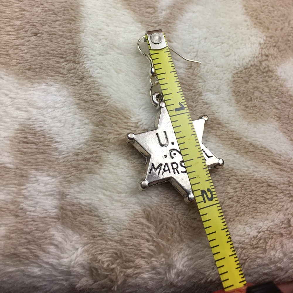 U.S. Marshal Badge Earrings - Picture 7 of 8