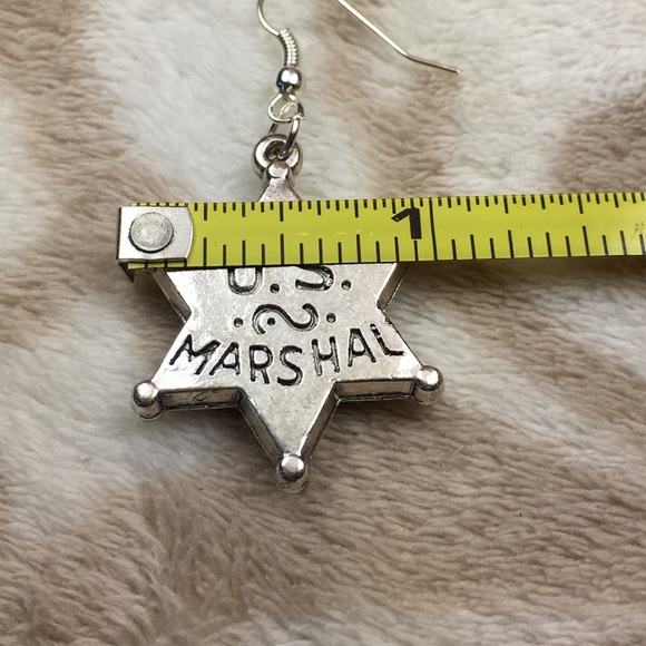 U.S. Marshal Badge Earrings - Picture 8 of 8