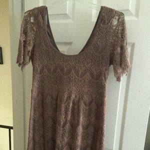 Grey lace dress