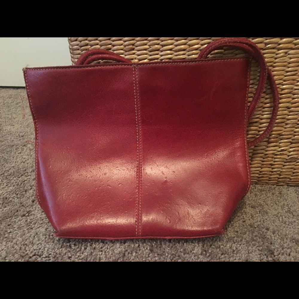 Wilson Red Leather Purse