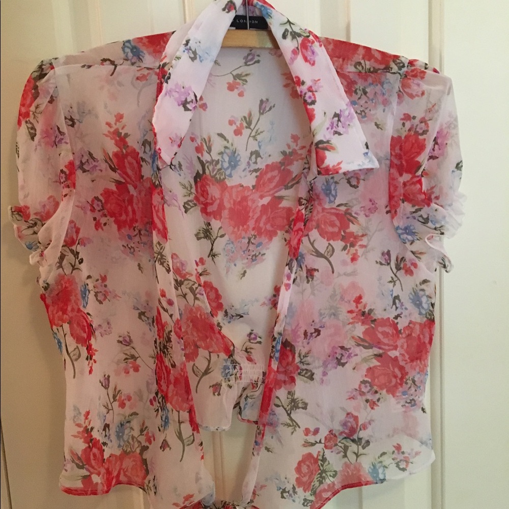 Sheer floral top