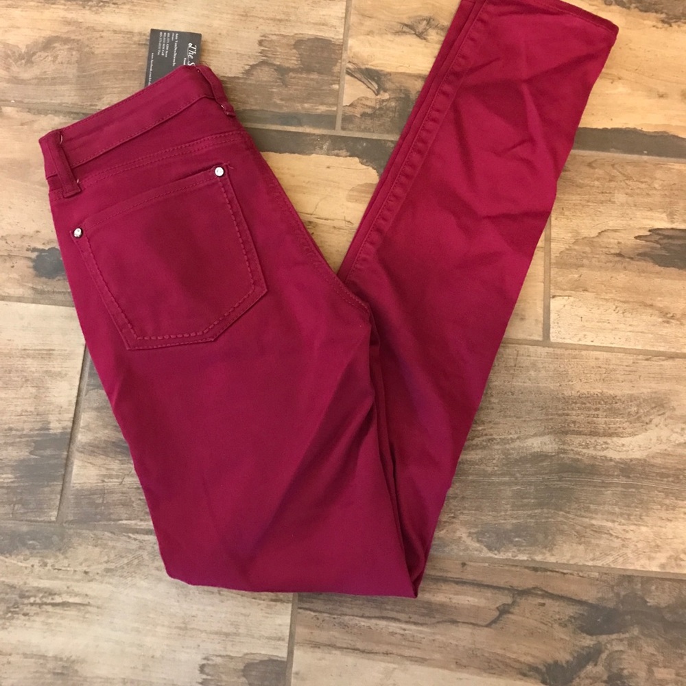 Burgundy Skinny Jeans