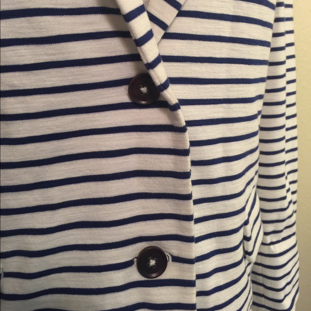 J. Crew Striped Blazer Large Like New - Picture 2 of 2