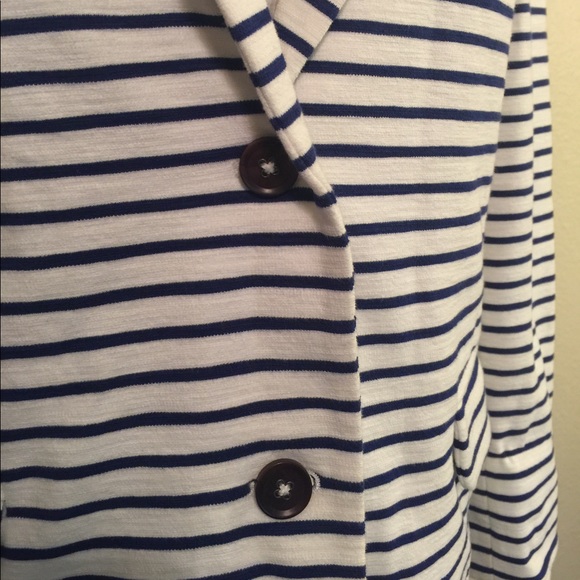 J. Crew Striped Blazer Large Like New - Picture 2 of 2
