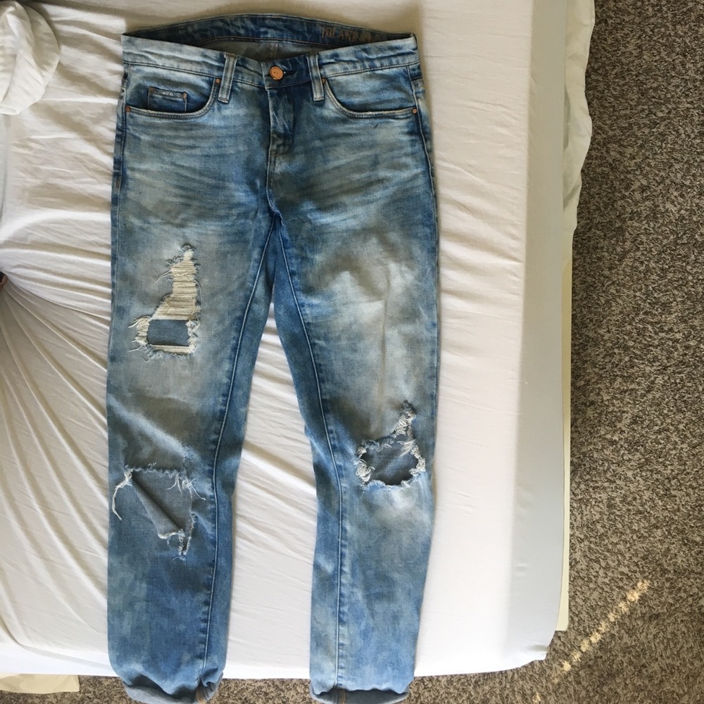 Blank NYC distressed wash  denim