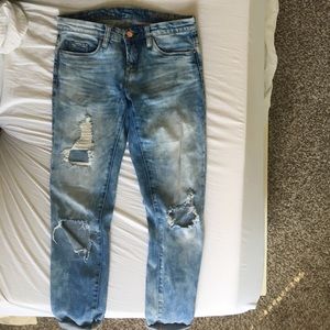 Blank NYC distressed wash  denim