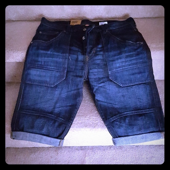h&m denim shorts men