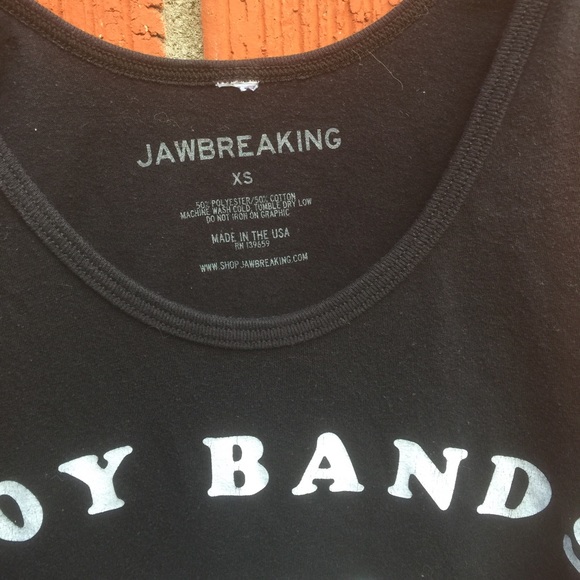 💜Jaw breaking Boy bands ruined my life black tank - Picture 3 of 4