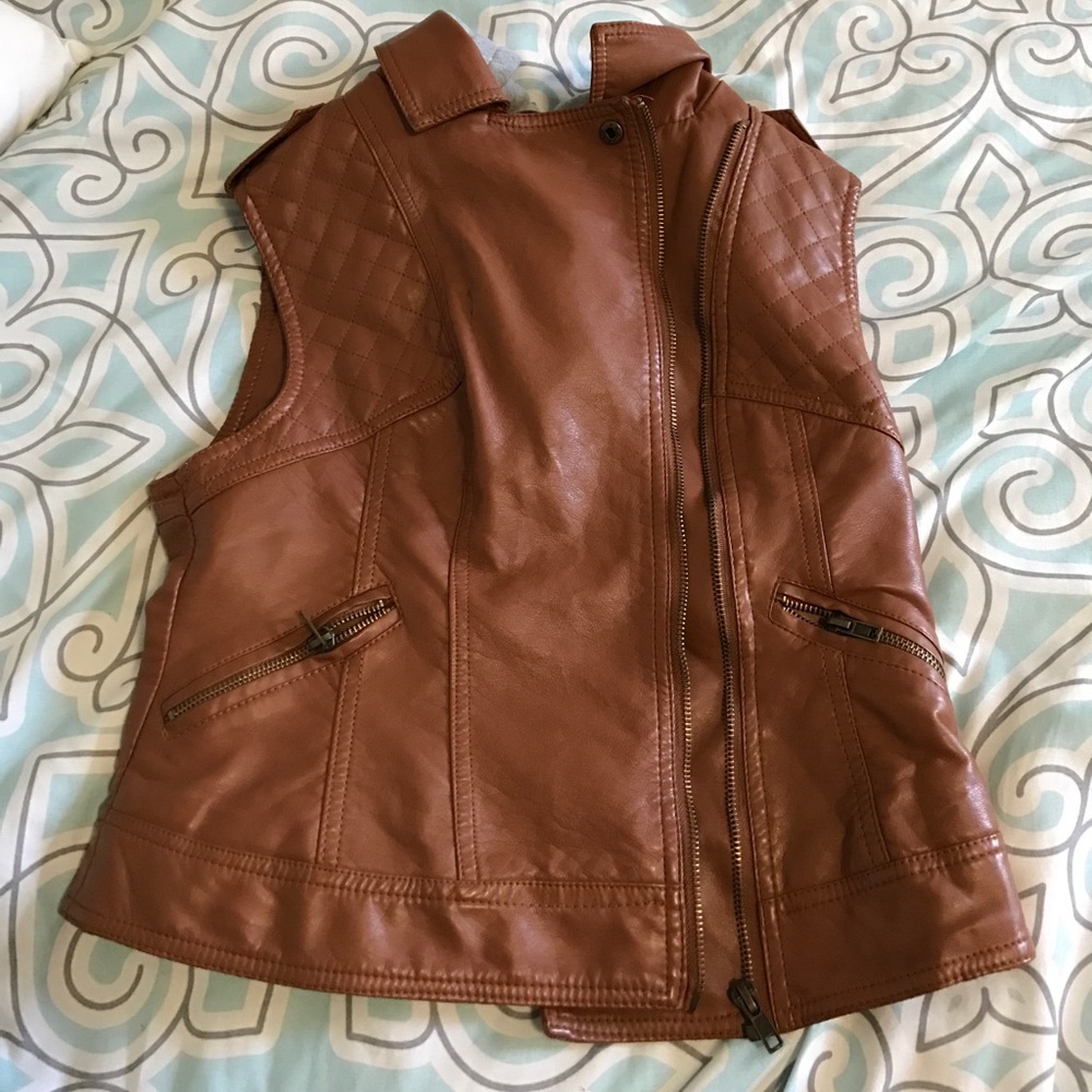 Brown Leather Vest