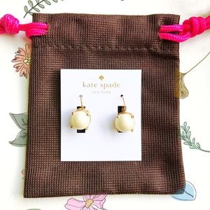 Kate Spade Cream Pearl Round Leverbacks Earrings