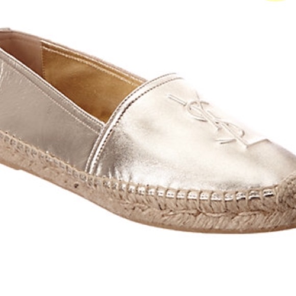 MONOGRAM ESPADRILLE IN PALE GOLD METALLIC LEATHER - Picture 2 of 4