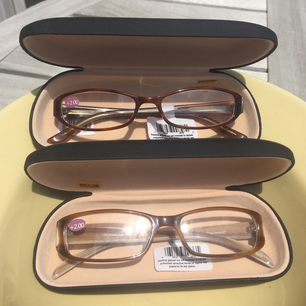 NWT--TWO pair, I Line reading glasses💕, + 2.00