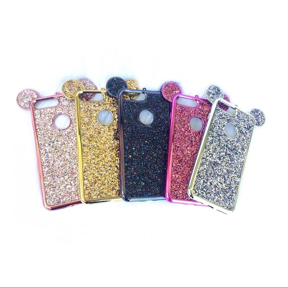 ❤︎ Mickey Ears Black Bling Glitter iPhone Case - Picture 4 of 5