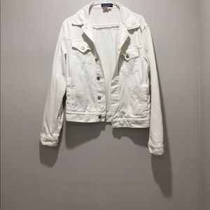 All white American Apparel jean jacket