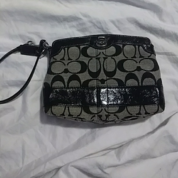 Coach wallet wristlet with little wallet inside - Picture 1 of 3