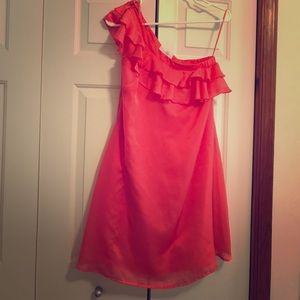 Jessica Simpson Coral One Shoulder Dress