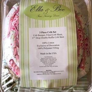 ELLA BEE baby girl crib bedding - NWT