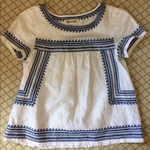 Embroidered madewell top