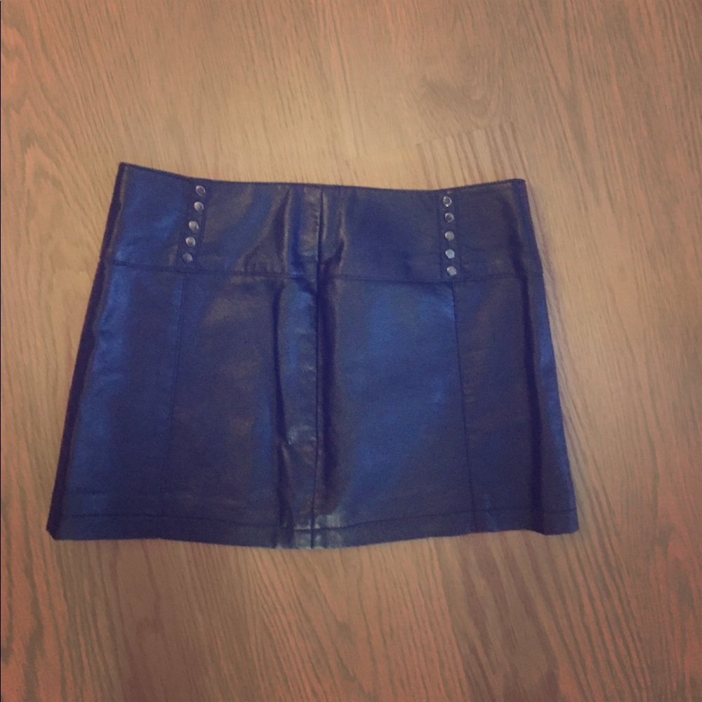 Faux Leather Mini Skirt