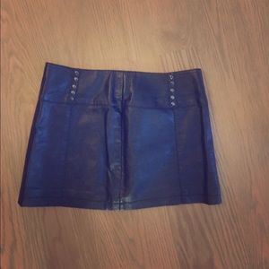 Faux Leather Mini Skirt