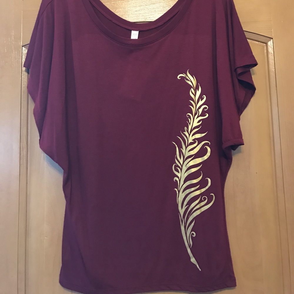 Gold Feather Top