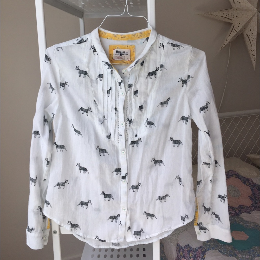 Anthropologie Long Sleeve Button Up