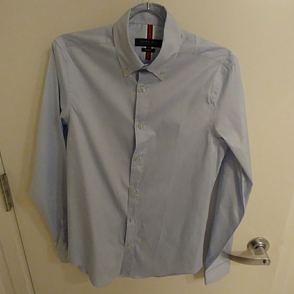 Men's Zara blue slim fit dress shirt - Picture 1 of 3