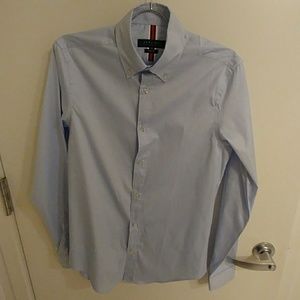 Men's Zara blue slim fit dress shirt