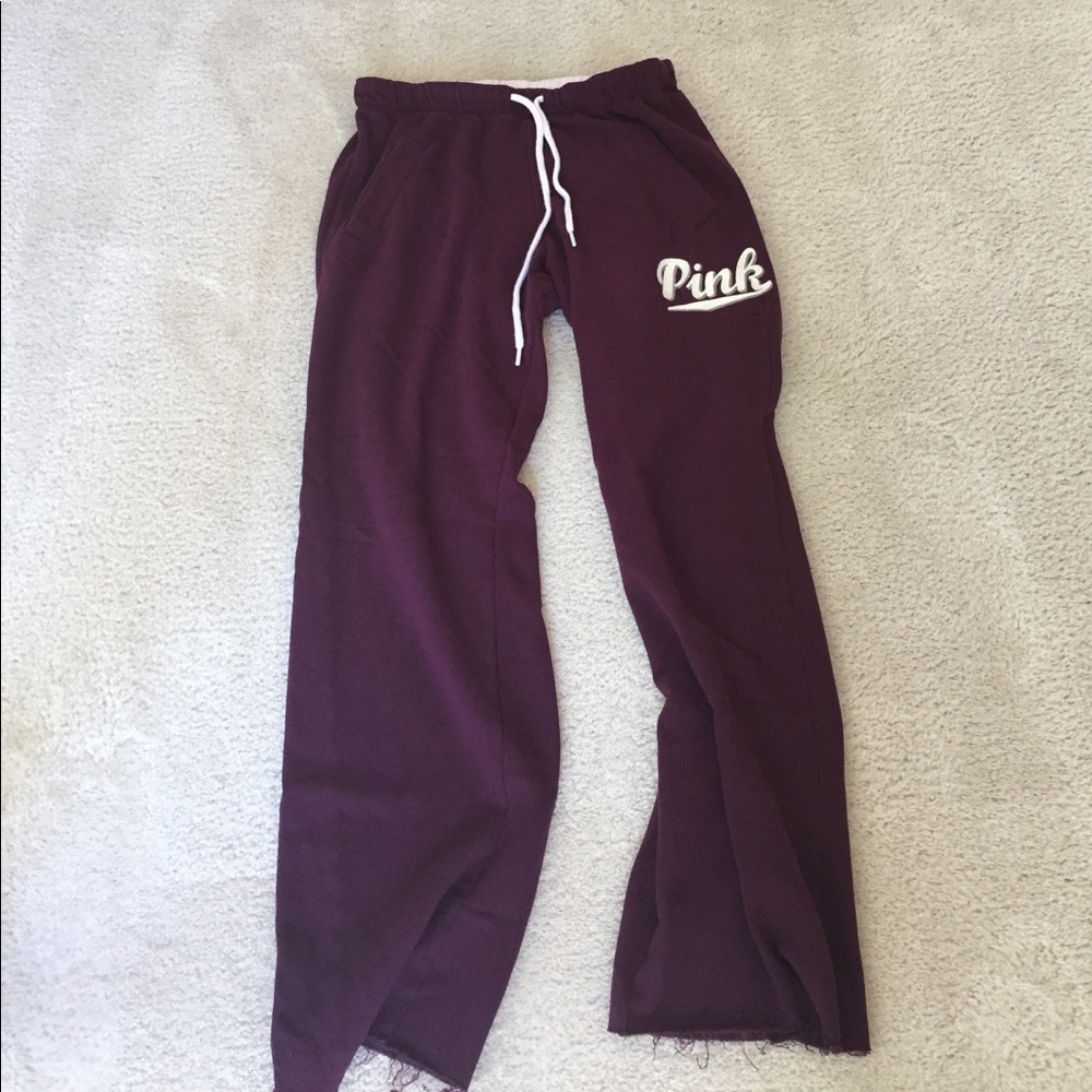 Victoria's Secret PINK burgundy sweatpants