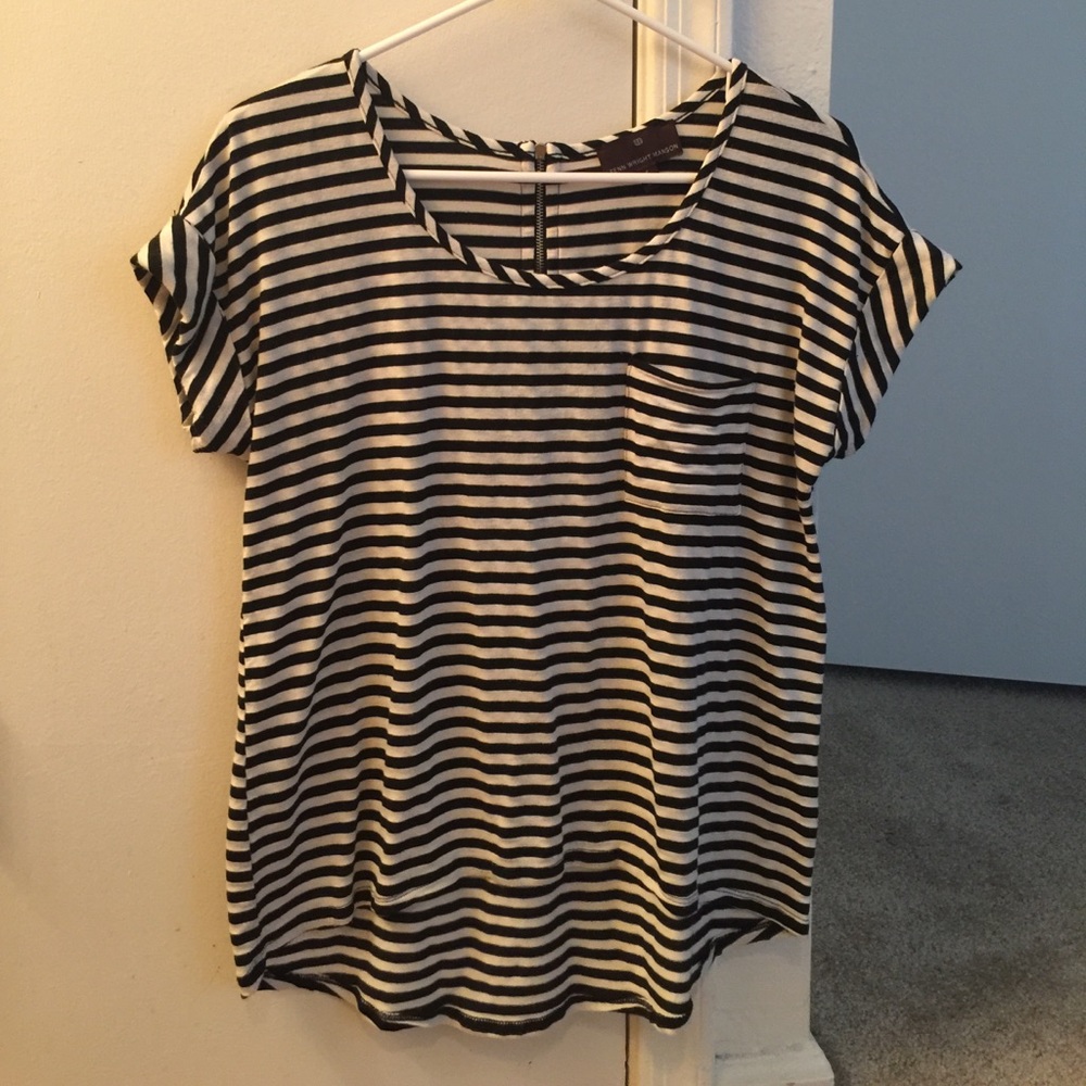 Striped Blouse. Soft, stretchy. Comfortable/dressy