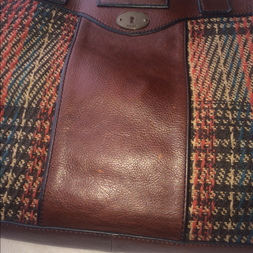 FOSSIL Vintage Reissue Silhouettes Russet Tote - Picture 5 of 8