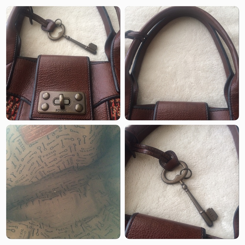 FOSSIL Vintage Reissue Silhouettes Russet Tote - Picture 8 of 8