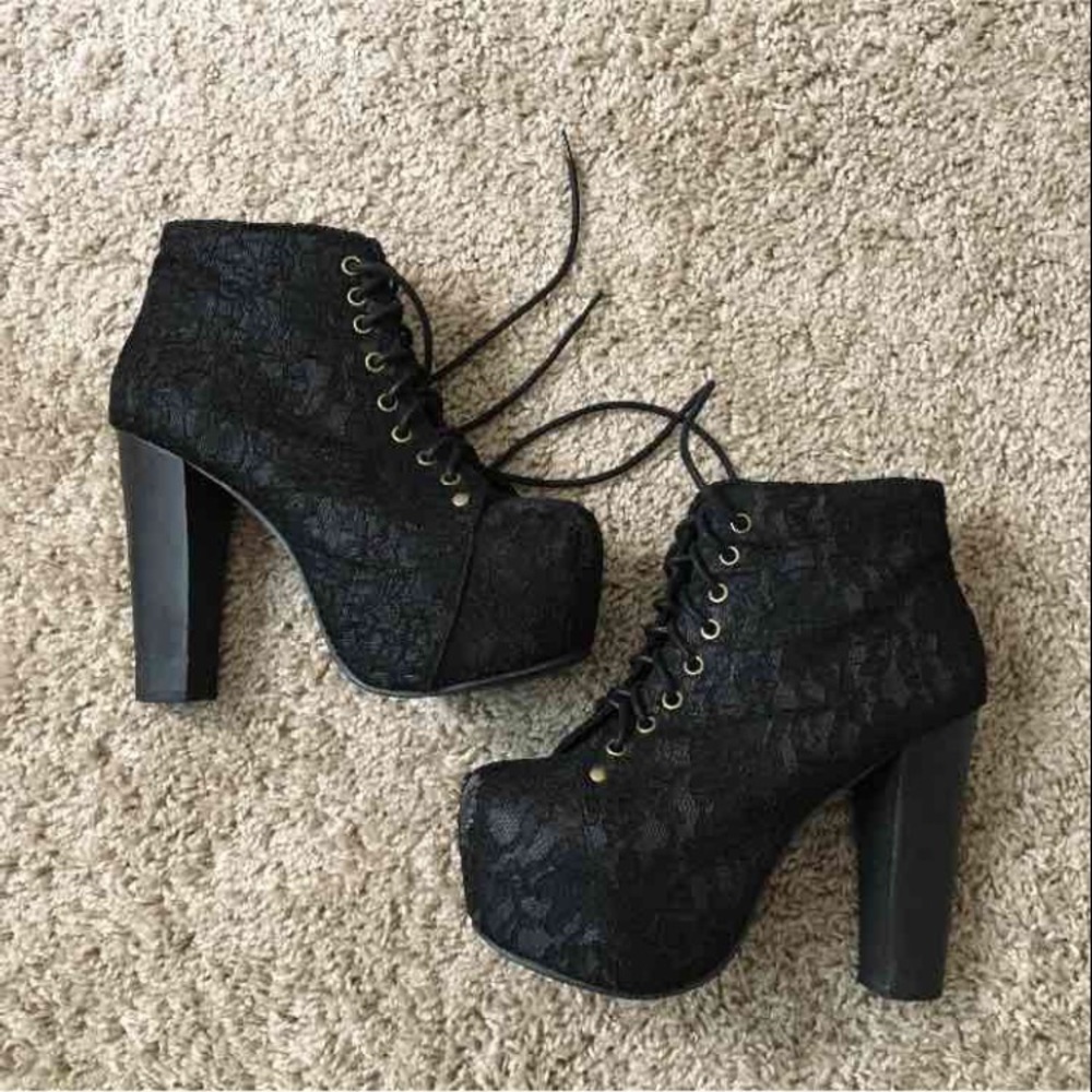 Jeffrey Campbell Lita black lace
