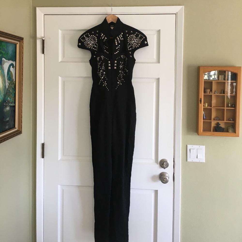 Vintage IIF black studded jumpsuit