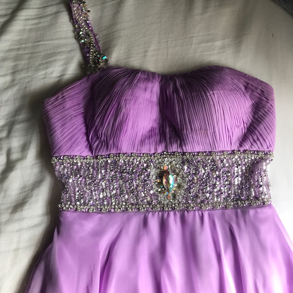 purple dress! worn once!!