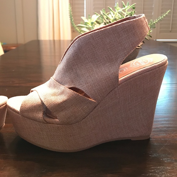 Jeffery Campbell Ibiza linen wedges. NEVER WORN! - Picture 6 of 8
