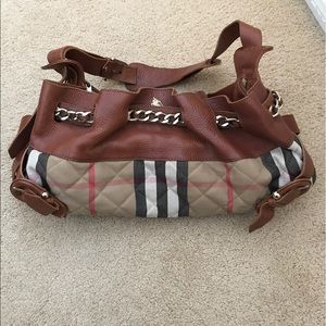 Tan canvas nova check Burberry bag