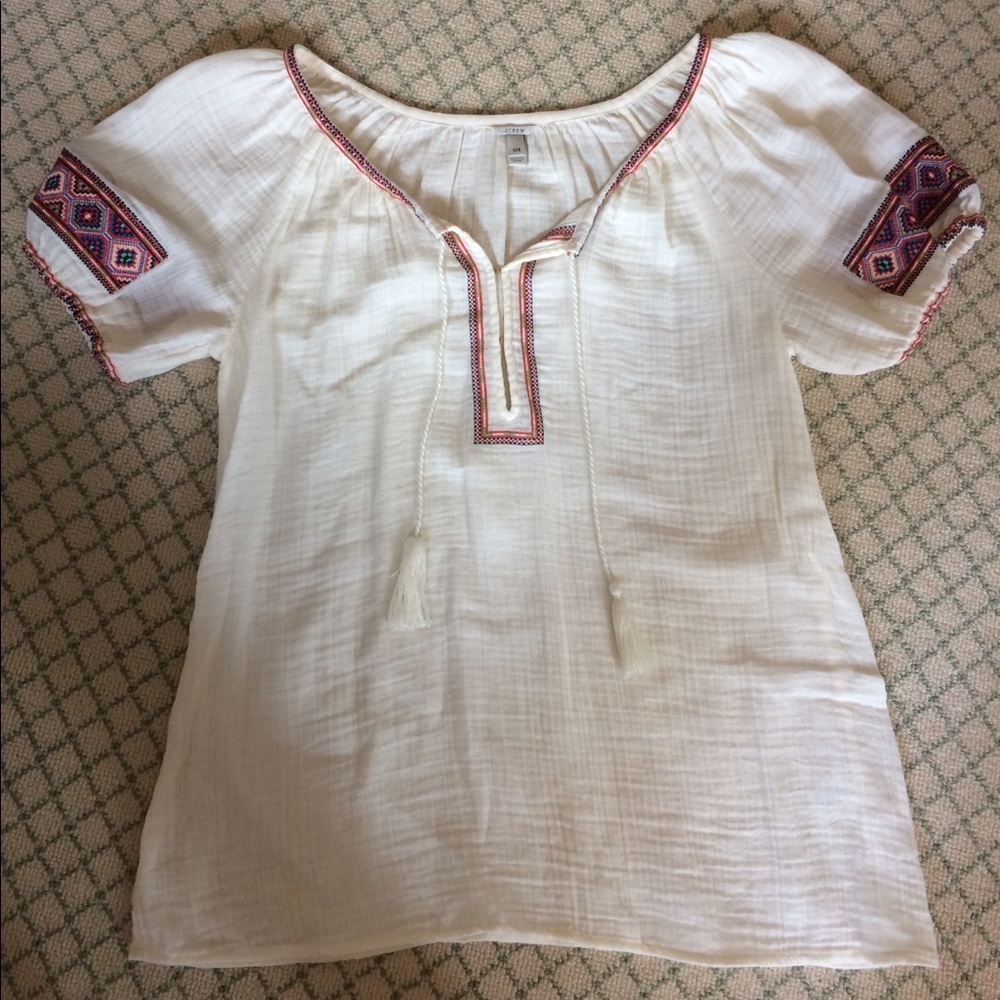 Jcrew peasant blouse
