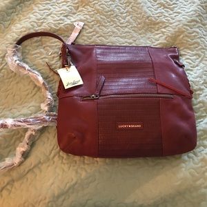 NEW Lucky Brand Maroon Shoulder Purse