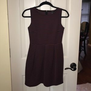 Black and maroon dress