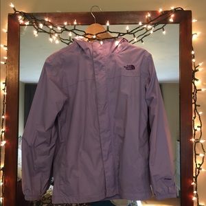 North Face Purple Raincoat