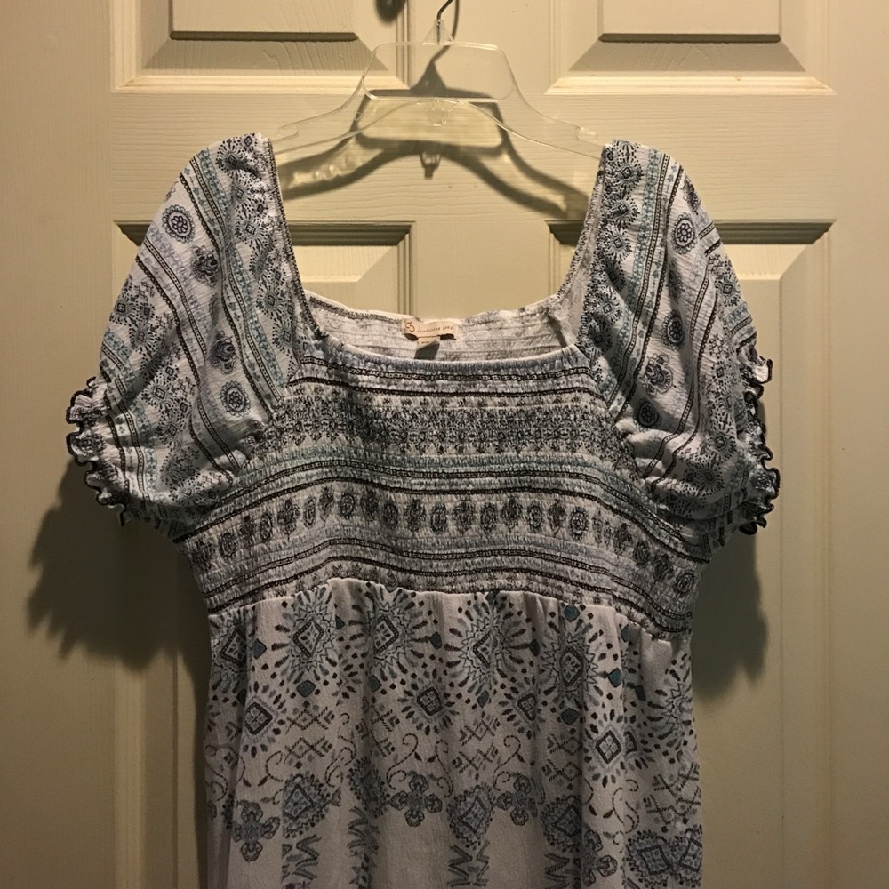 Smocked baby doll tunic